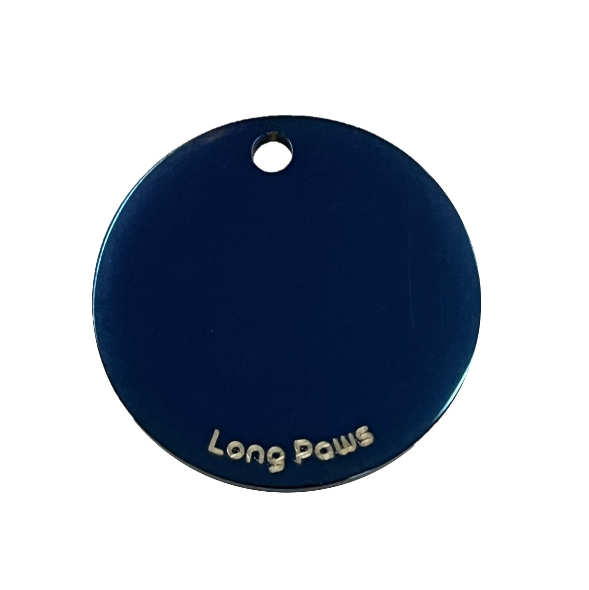 Titanium Dog Tag (25mm), Engravable, Blue | Round