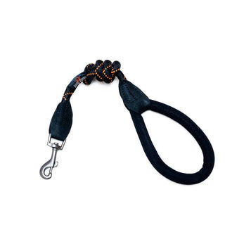 Comfort Rope Lead | TRIGGER Clip | Black with Orange Stripes 80cm