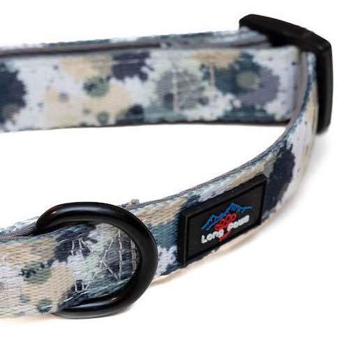 Funk the Dog Collar & Bow Set | Paint Splodge Grey, Green, Yellow & White