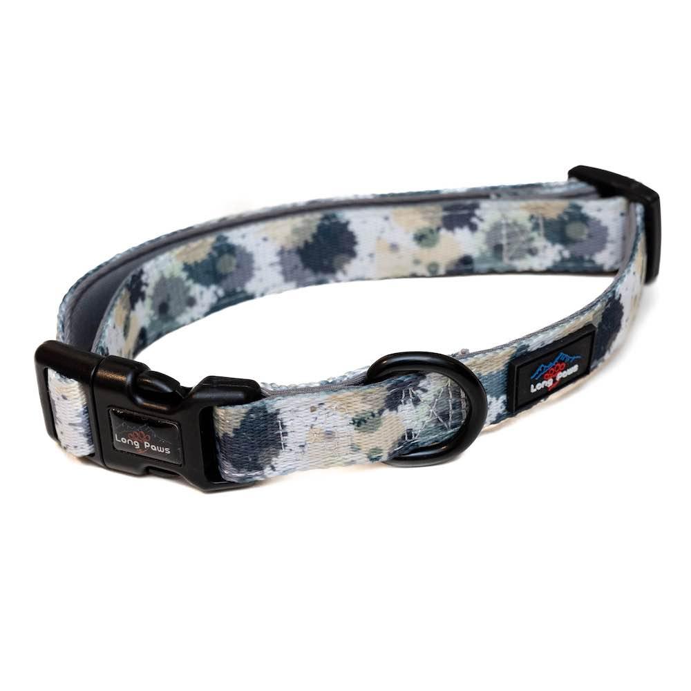 Funk the Dog Collar | Paint Splodge Grey - Long Paws