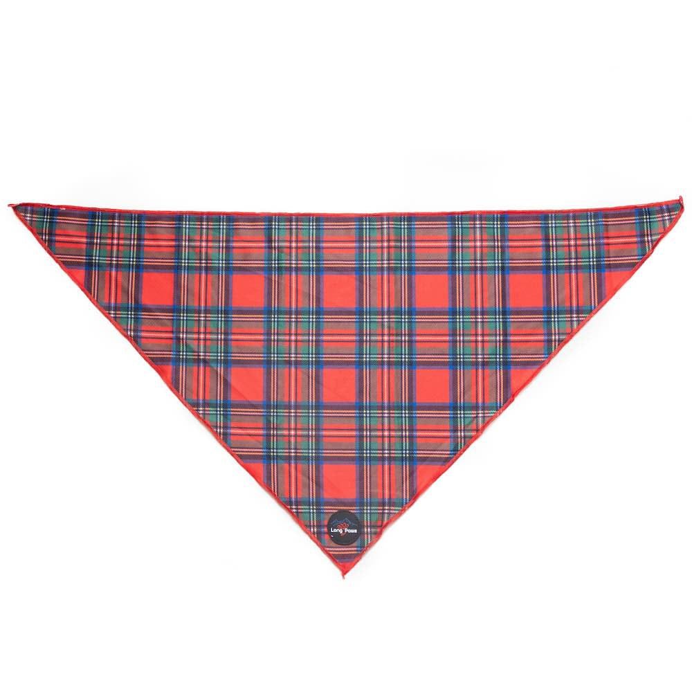 Funk The Dog Tartan Bow & Bandana Christmas Set | Red Traditional Tartan
