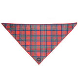 Funk The Dog Tartan Bow & Bandana Christmas Set | Red Traditional Tartan