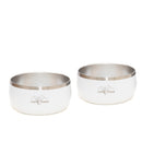 Lunar Dog Bowls - Food & Water Bowl Set - White-1