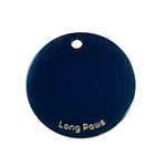 Steel Dog Tag (25mm), Engravable, Blue | Round