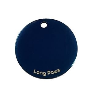 Titanium Dog Tag (25mm), Engravable, Blue | Round