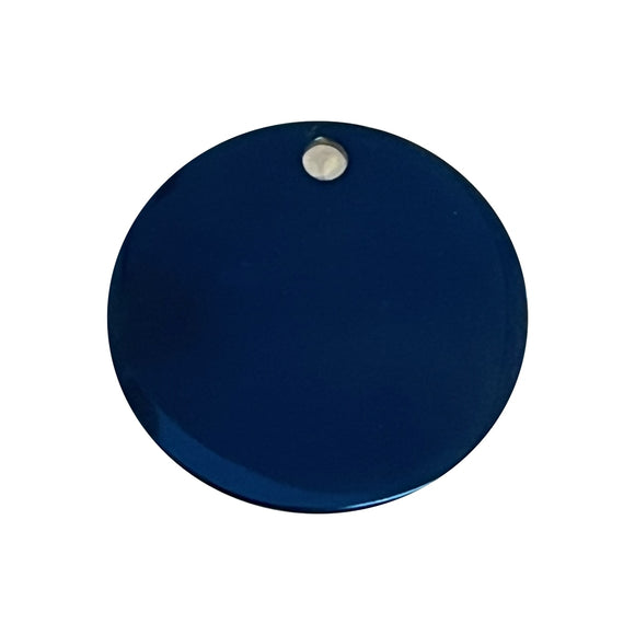 All Dogs Matter Titanium Dog Tag (25mm), Engravable, Blue | Round