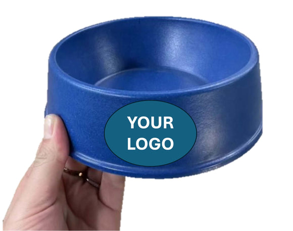 Bamboo dog bowl your logo