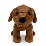 Chocolate Labrador / Lab Retriever Plush Dog Toy for Dogs, From the front.