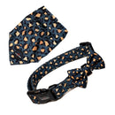 Funk the Dog Collar, Bowtie, & Bandana Set | Leopard Green & Gold-1