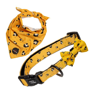 Funk the Dog Collar, Bowtie & Bandana Set | Mustard Panda