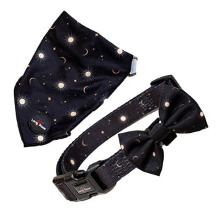 Funk the Dog Collar, Bowtie, & Bandana Set | Night Sky