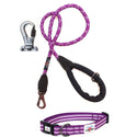 Comfort Screw Lock Rope Lead (120cm) & Reflective Collar Set