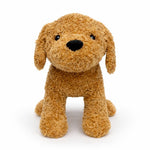 Golden Doodle dog breed shaped plush dog toy from the front