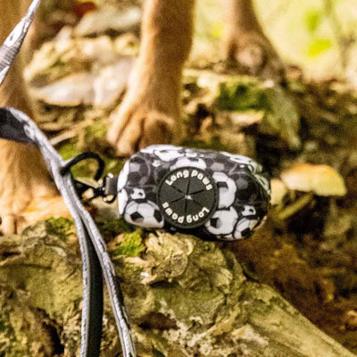 Funk the Dog Lead & Poo Bag Pouch Set | Black & White Footballs - 0
