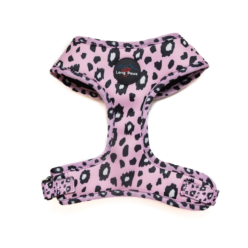 Pink Leopard Dog Harness 1