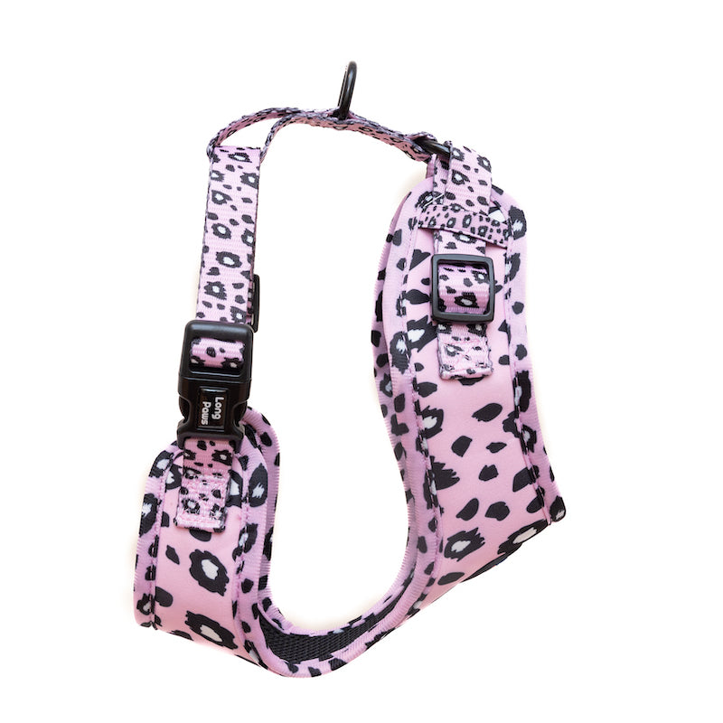 Funk the Dog Harness & Lead Set | Pink Leopard Dog Harness