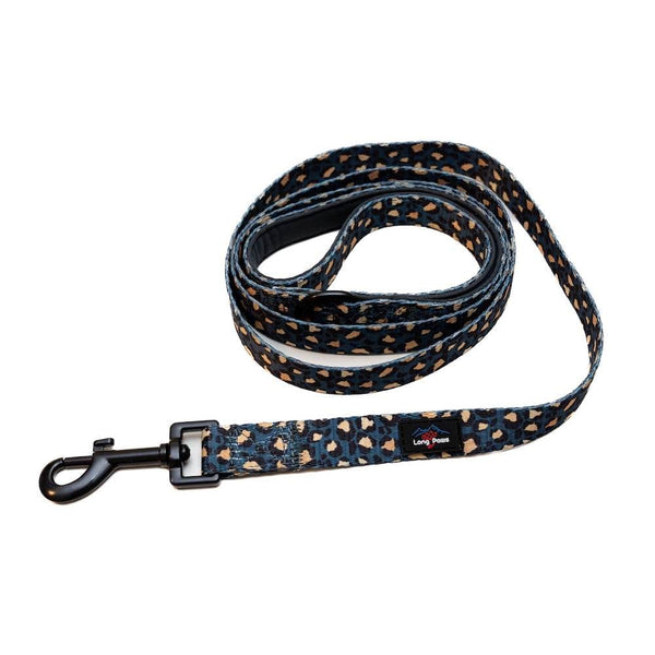 Funk the Dog Lead & Poo Bag Pouch Set | Leopard Green & Gold