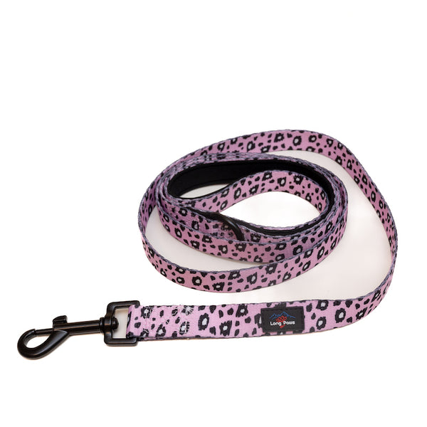 Funk the Dog Lead & Poo Bag Pouch Set | Pink Leopard