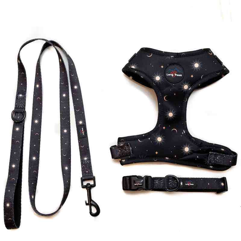Funk the Dog Collar, Harness & Lead Set | Night Sky