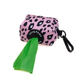 Funk the Dog Lead & Poo Bag Pouch Set | Pink Leopard