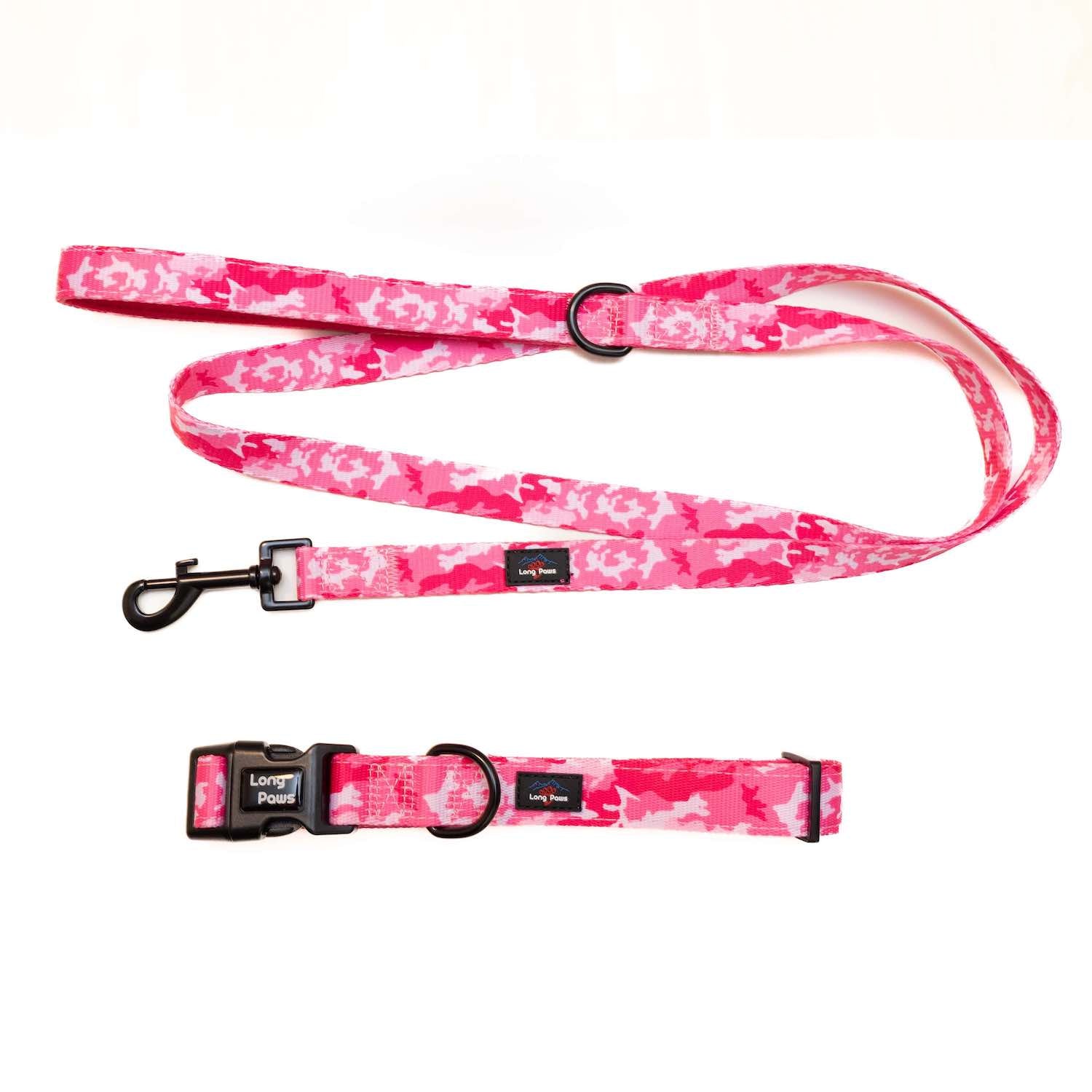 Funk the Dog Collar & Lead Set | Pink Camo - 0
