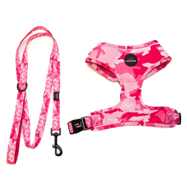 Funk the Dog Harness & Lead Set | Pink Camo