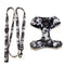 Funk the Dog Harness & Lead Set | Black & White Footballs