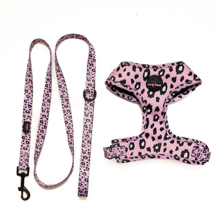 Pink Leopard Dog Harness