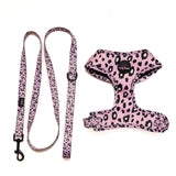 Funk the Dog Harness & Lead Set | Pink Leopard Dog Harness