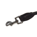 Reflective Collar with matching Black Comfort Trigger Hook Rope Lead (80/120cm) Set, All Black