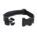 Reflective Collar with matching Black Comfort Trigger Hook Rope Lead (80/120cm) Set, All Black