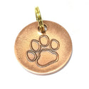 Antique Copper Paw, Dog Tags (22mm)