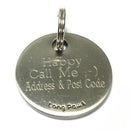 Antique Nickel Bone, Silver Grey Dog Tags (22mm)-3