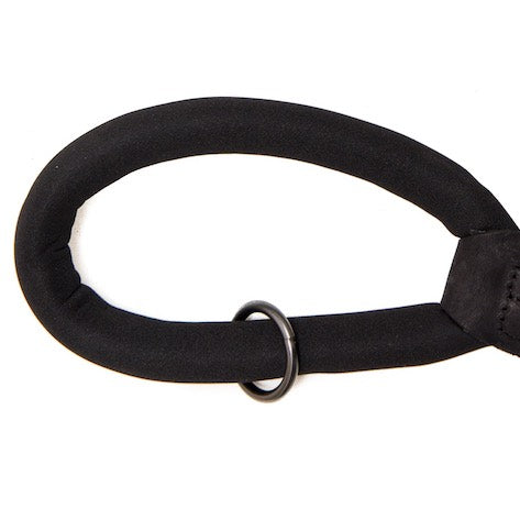 Reflective Collar with matching Black Comfort Trigger Hook Rope Lead (80/120cm) Set, All Black