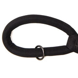 Reflective Collar with matching Black Comfort Trigger Hook Rope Lead (80/120cm) Set, All Black