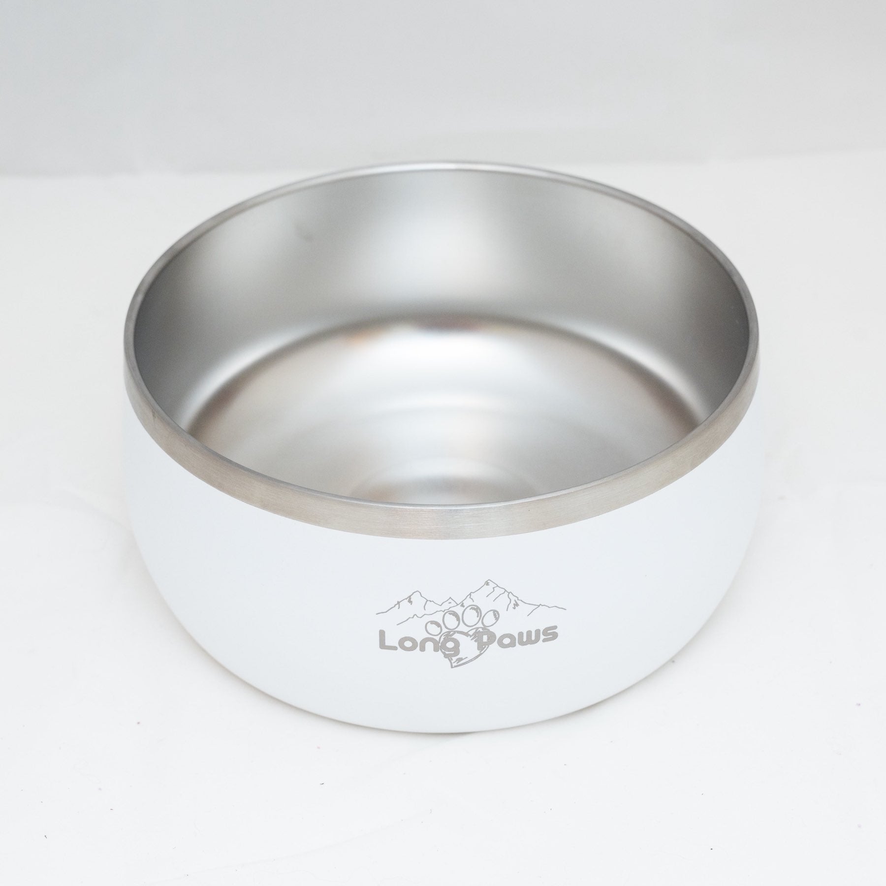 Long paws lunar dog bowl   white medium 3
