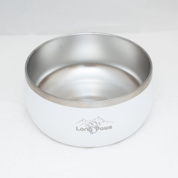 Long paws lunar dog bowl   white medium 3