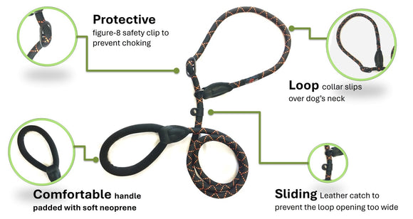 Comfort Rope Slip Lead | Black