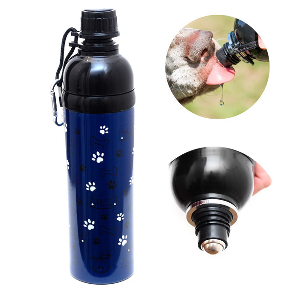 Dog Water Bottle, Lick 'n Flow, Navy Friend