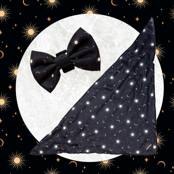 Funk the Dog Collar, Bowtie, & Bandana Set | Night Sky