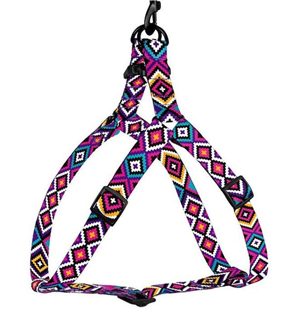 Recycled webbing step in harness