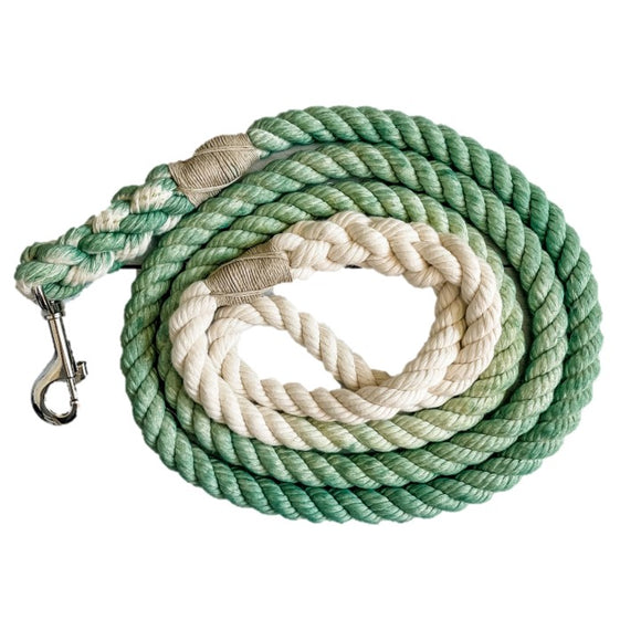Twisted rope lead green 2