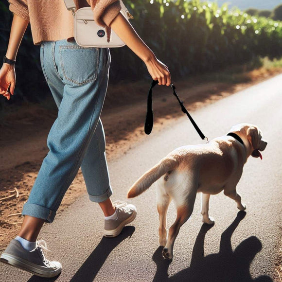 Stride Dog Walking Bag, Cream Leopard