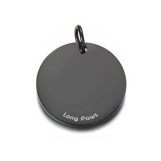Classic Titanium Dog Tag (22mm) in Various Colours | Round - Long Paws