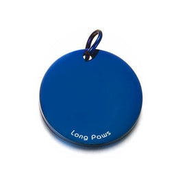Titanium Dog Tag (22mm), Engravable, Blue | Round