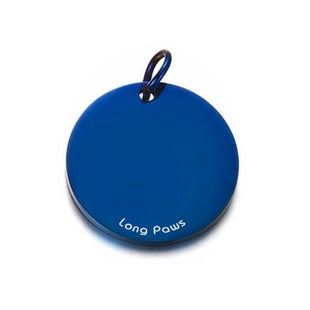 Titanium Dog Tag (22mm), Engravable, Blue | Round