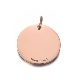 Titanium Dog Tag (22mm) in Rose Gold | Round