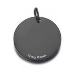 Steel Dog Tag (25mm) in Black | Round