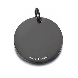 Titanium Dog Tag (25mm) in Black | Round