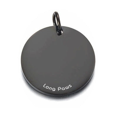 Titanium Dog Tag (25mm) in Black | Round